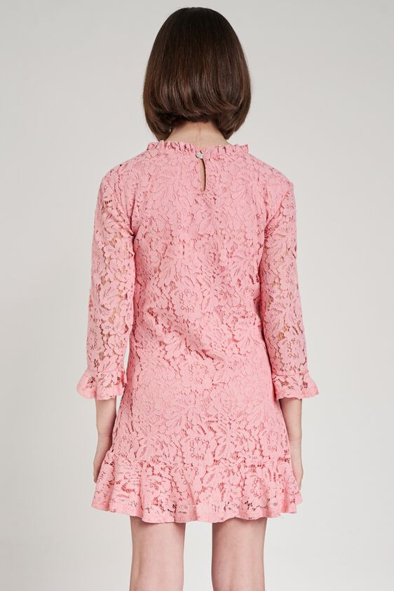 4 - Blush Solid A-Line Dress, image 4