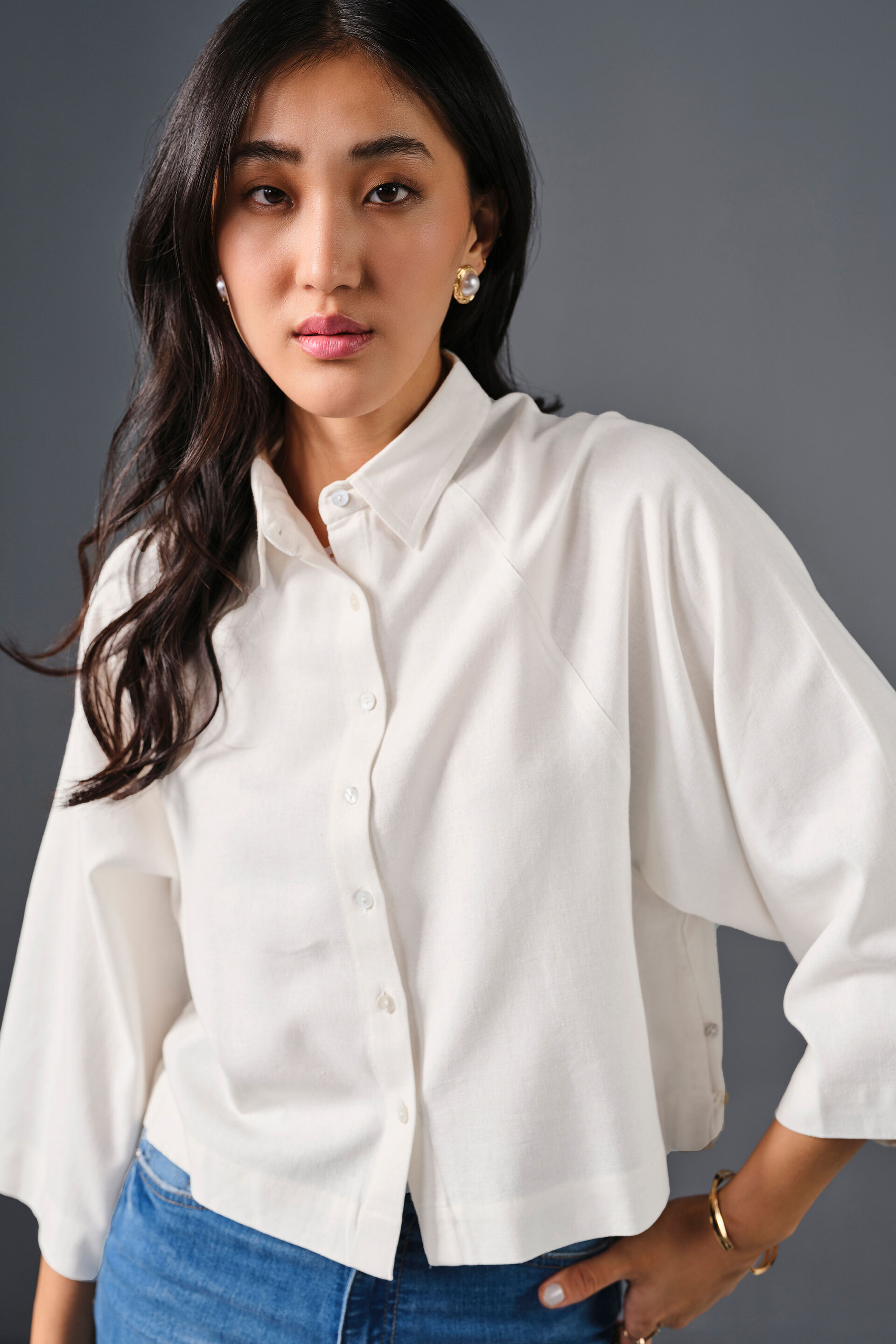 Sway Viscose Shirt, White, image 3