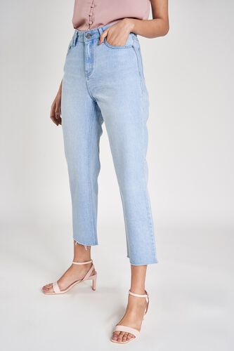 3 - Light Blue Straight Fit Cropped Bottom, image 3