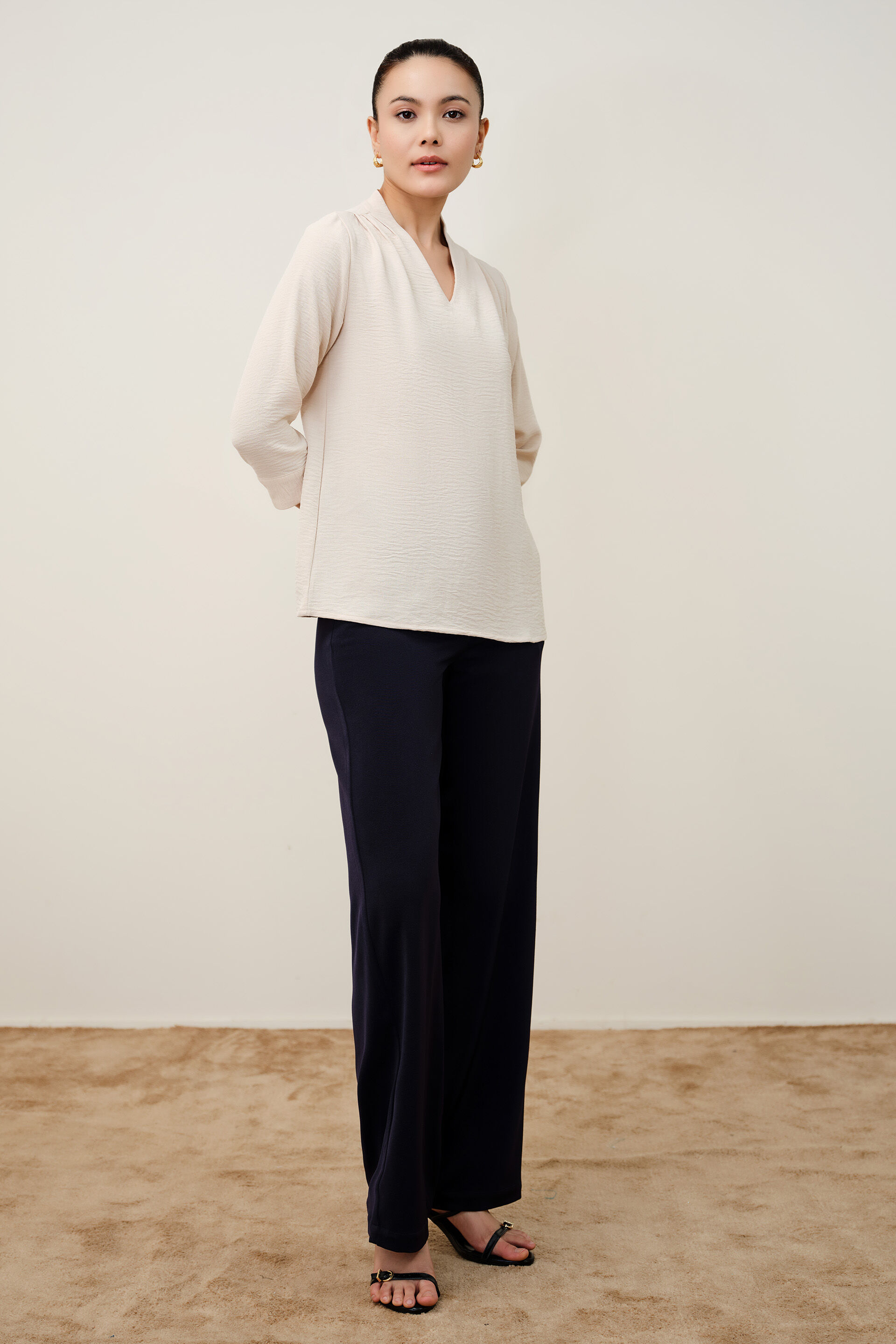 Nerra Quiet Beige Top, Beige, image 4