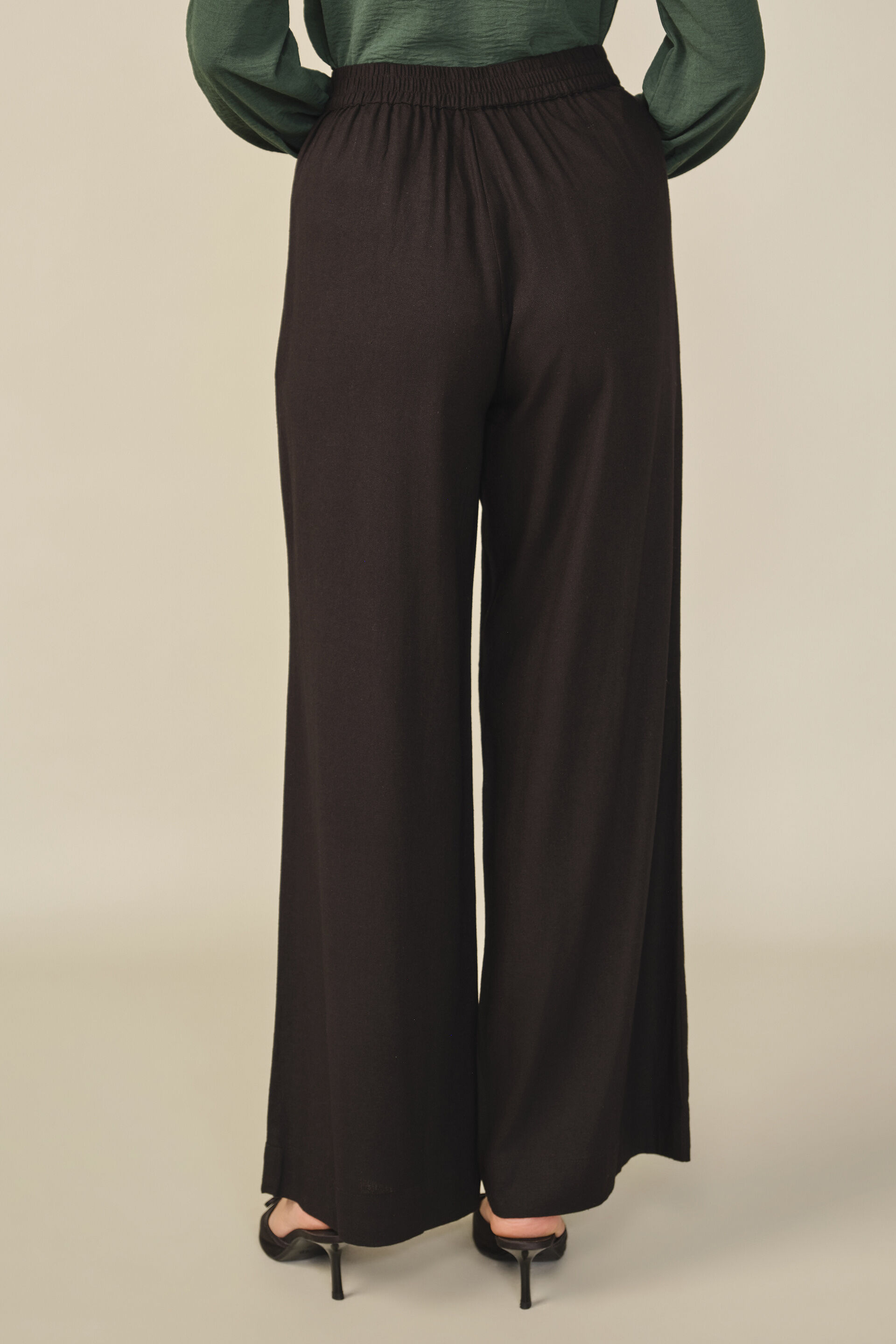 Solid Trousers in Black, Black, image 5