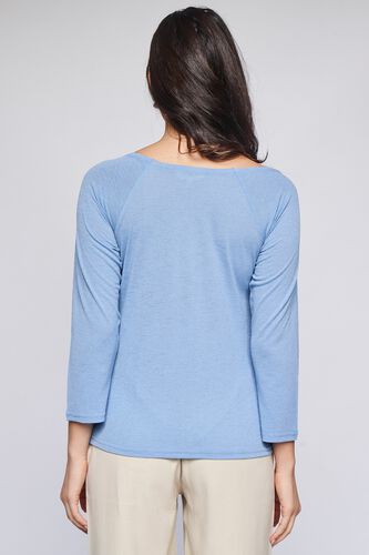 3 - Blue Solid Sheath Top, image 4