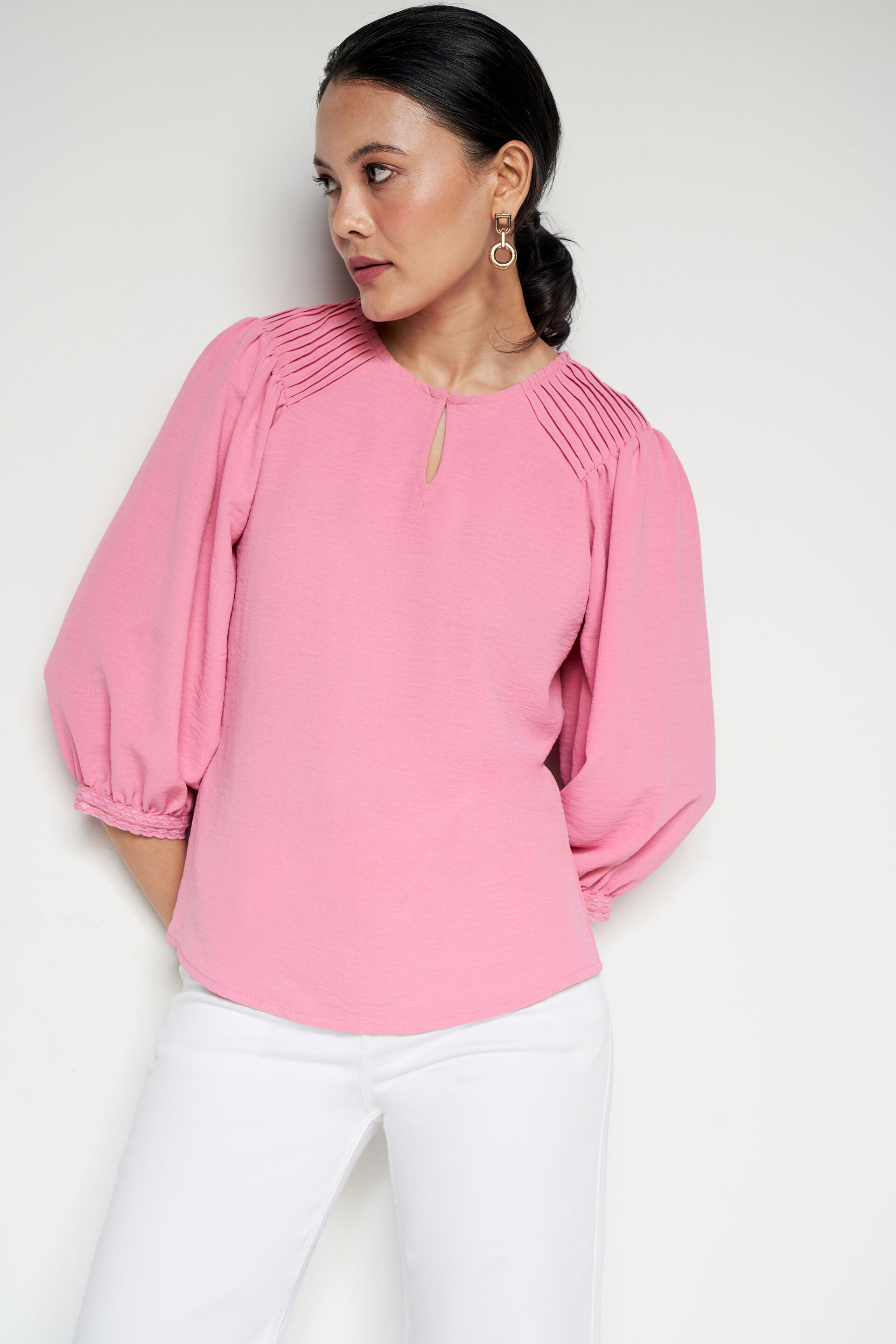 Blushing Shift Top, Pink, image 5