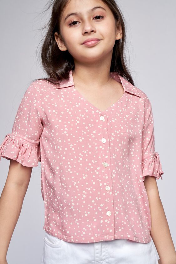 3 - Pink Polka Dots Straight Top, image 3