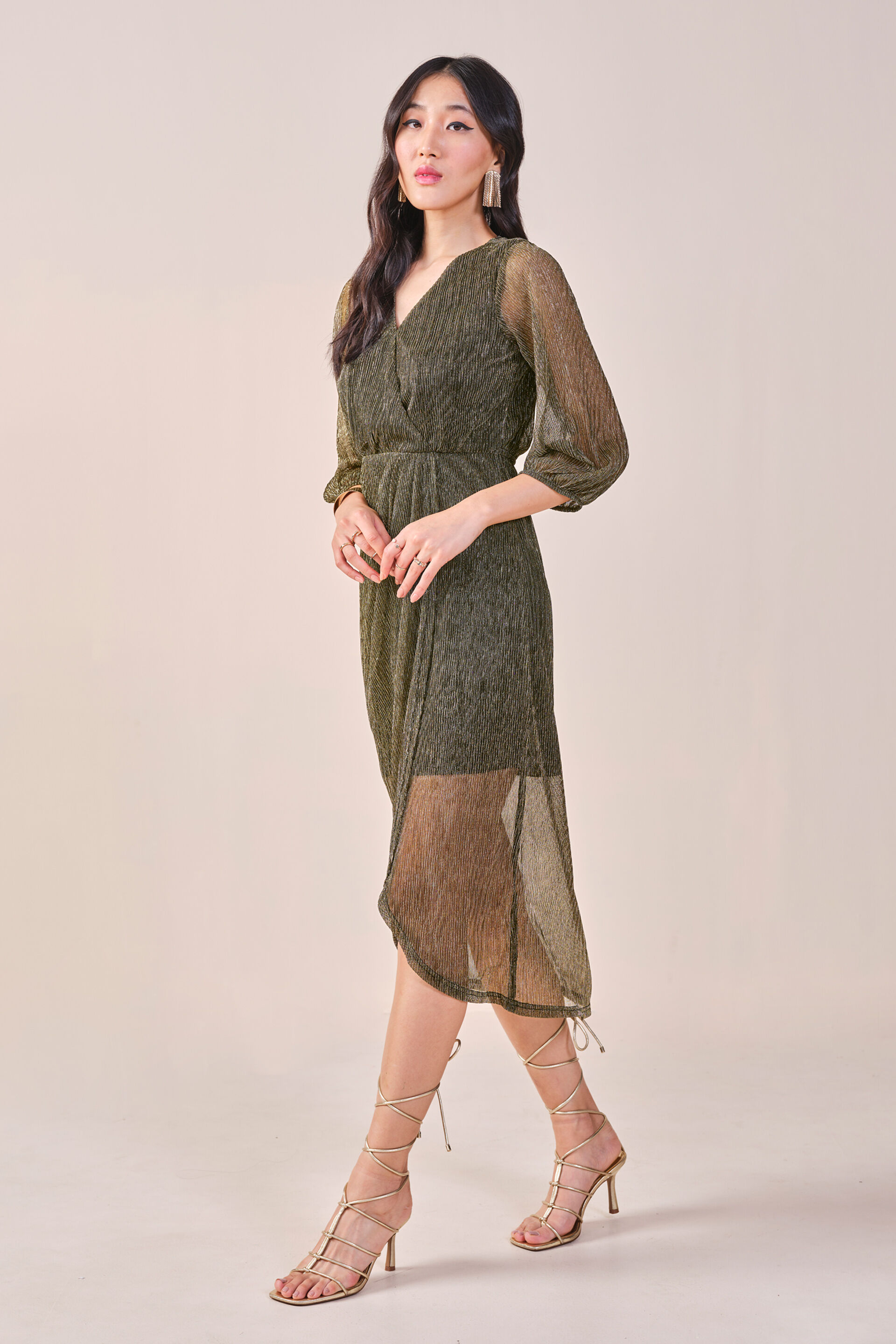 Shine On Dress, Gold, image 5