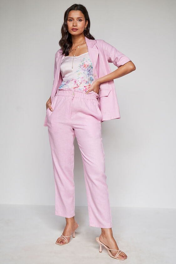 Pink Floral Straight Set-3, Pink, image 3