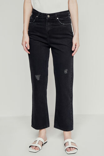 Black Solid Straight Bottom, Black, image 2