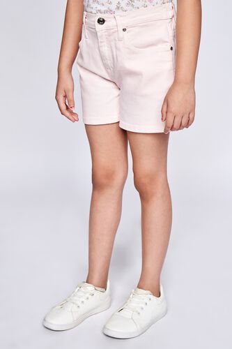 2 - Light Pink Solid Straight Shorts, image 2