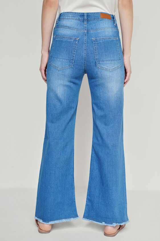 Light Blue Solid Flared Bottom, Blue, image 3
