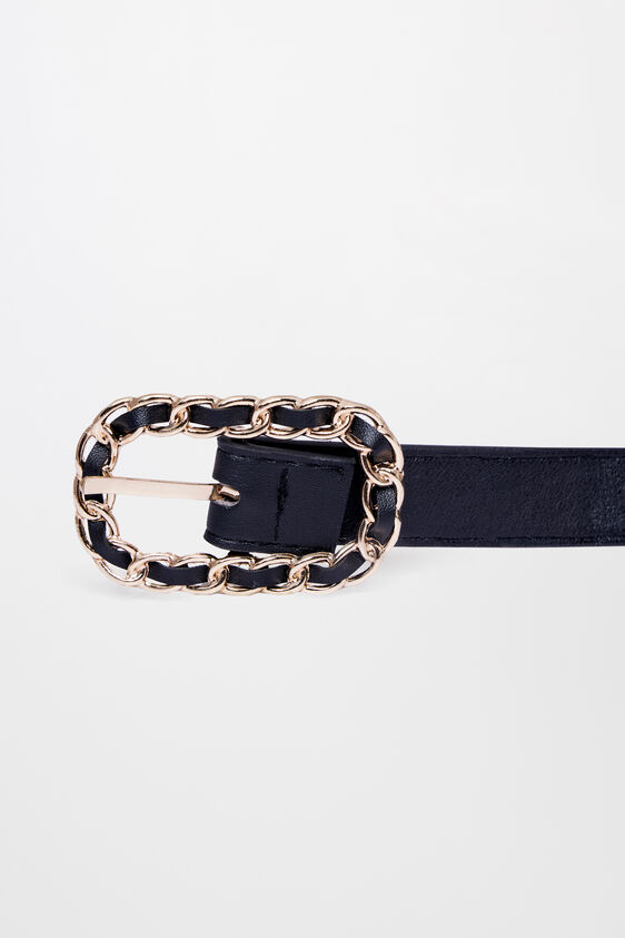 Black Polyurethane Belt, Black, image 2