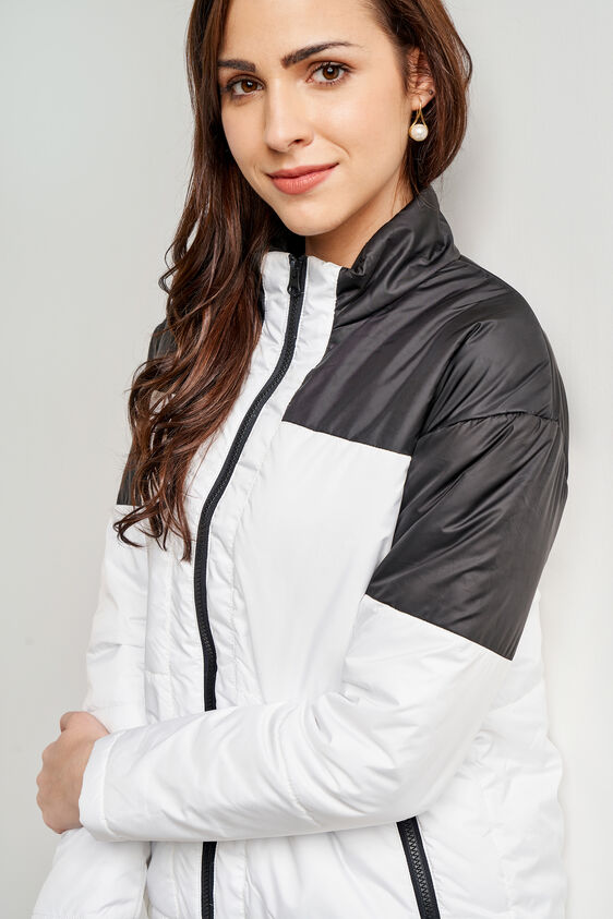 Buy Black And White Trim Straight Jacket Online at Best Price at