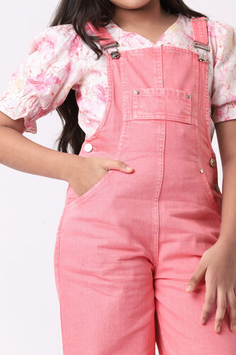 Solid Straight Dungaree, Coral, image 5