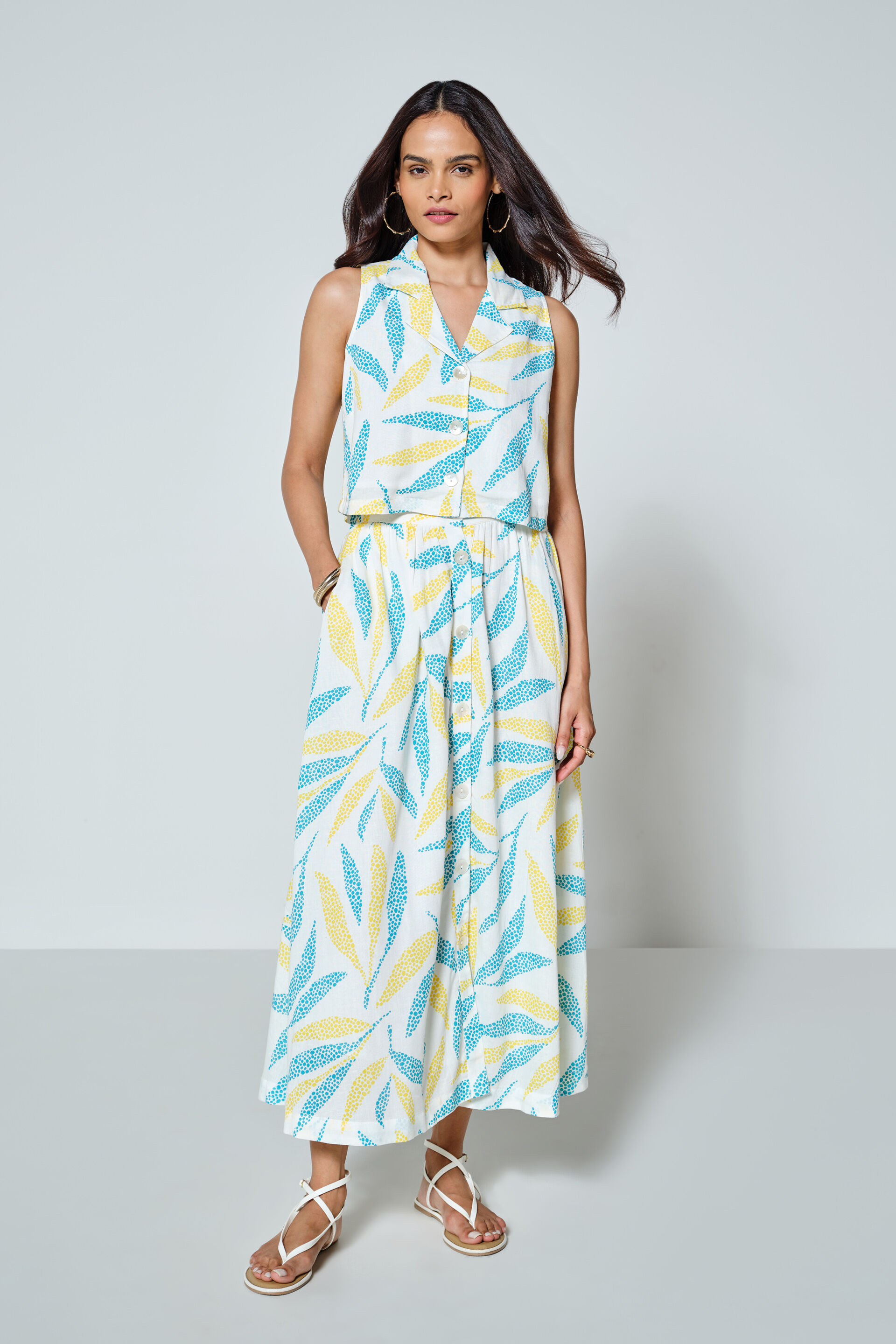 Oleana Skirt Set, Blue, image 1