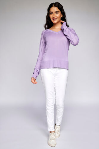 Solid Straight Top, Lilac, image 2
