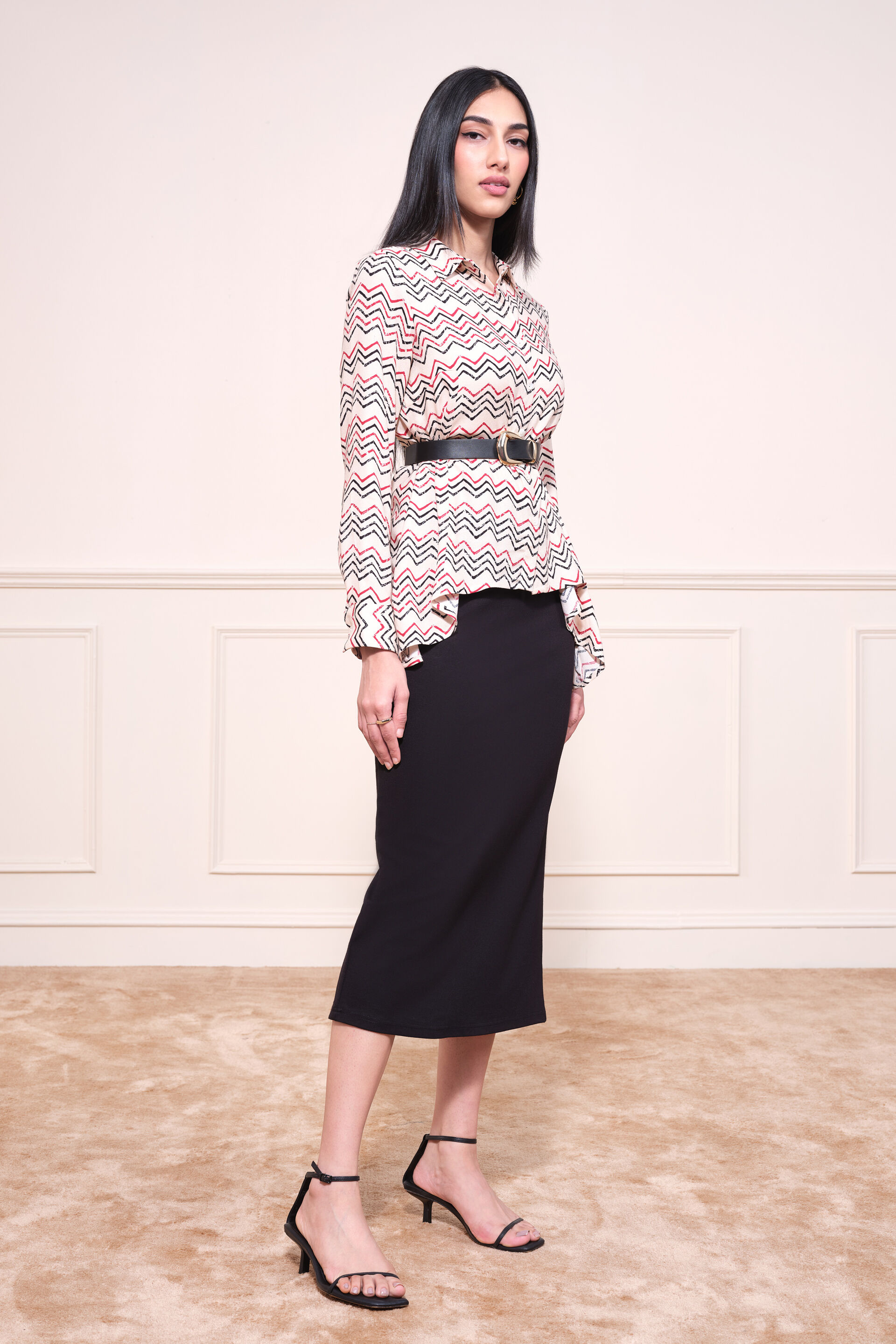 Quetzal Chevron Shirt, Cream, image 4