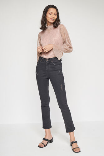 Blush Solid Blouson Top, Blush, image 2