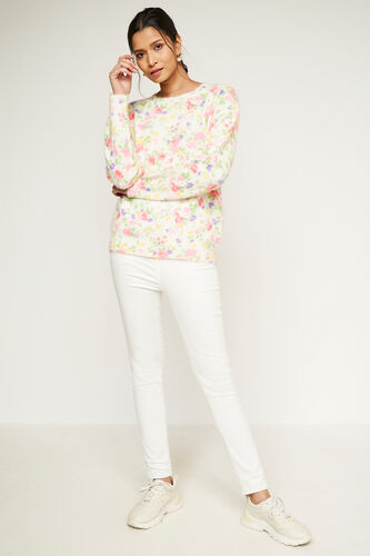 Multi Color Floral Straight Top, Multi Color, image 1