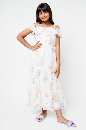 White Dreamy Maxi Gown, White, image 1