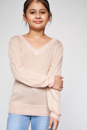 1 - Cream Solid Straight Top, image 1