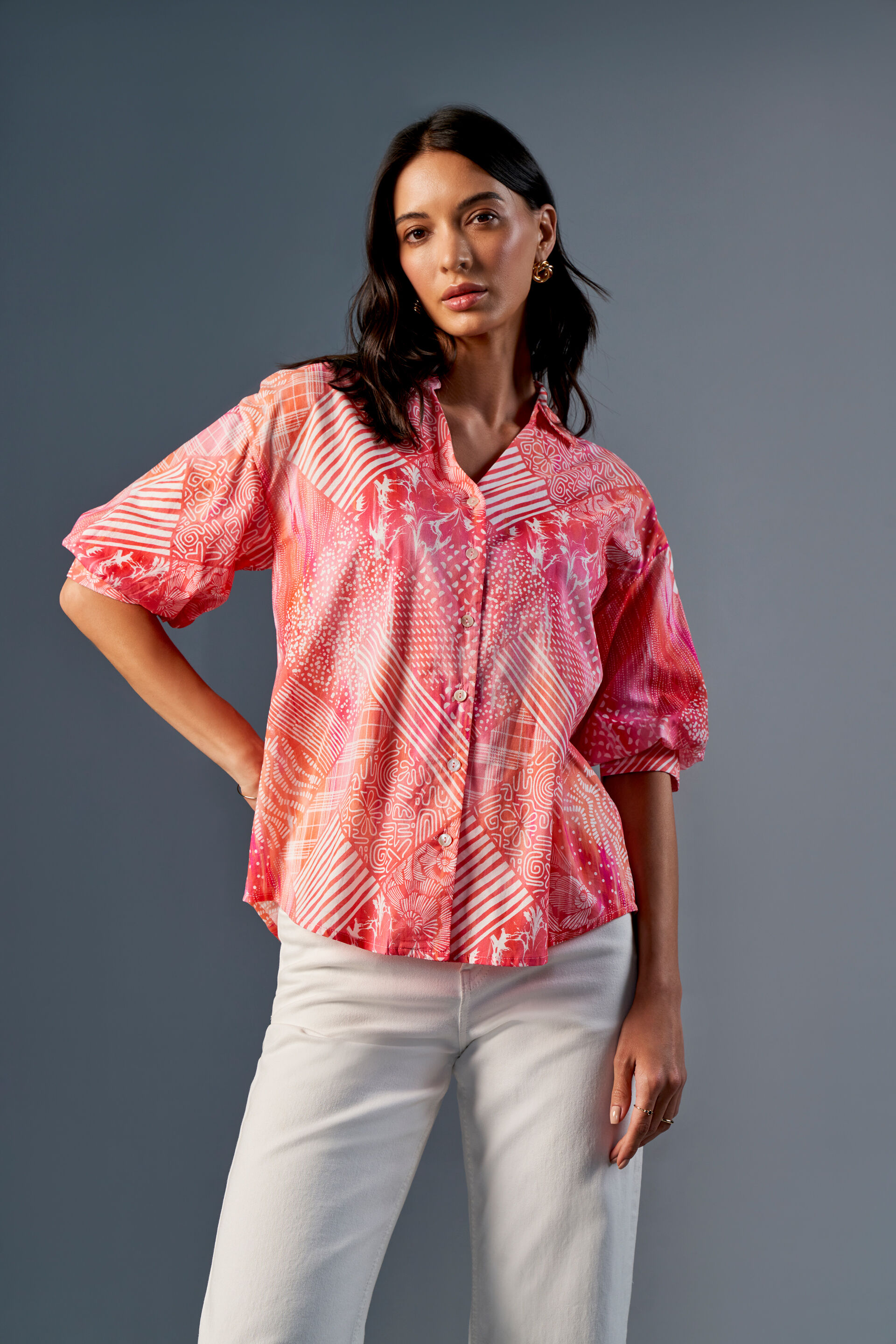 Cheeky Coral Shirt, Coral, image 1
