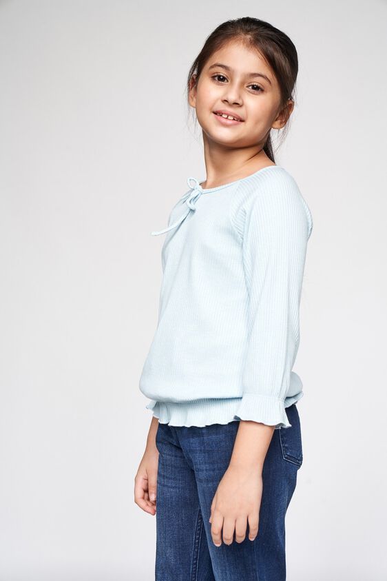4 - Powder Blue Solid Straight Top, image 4