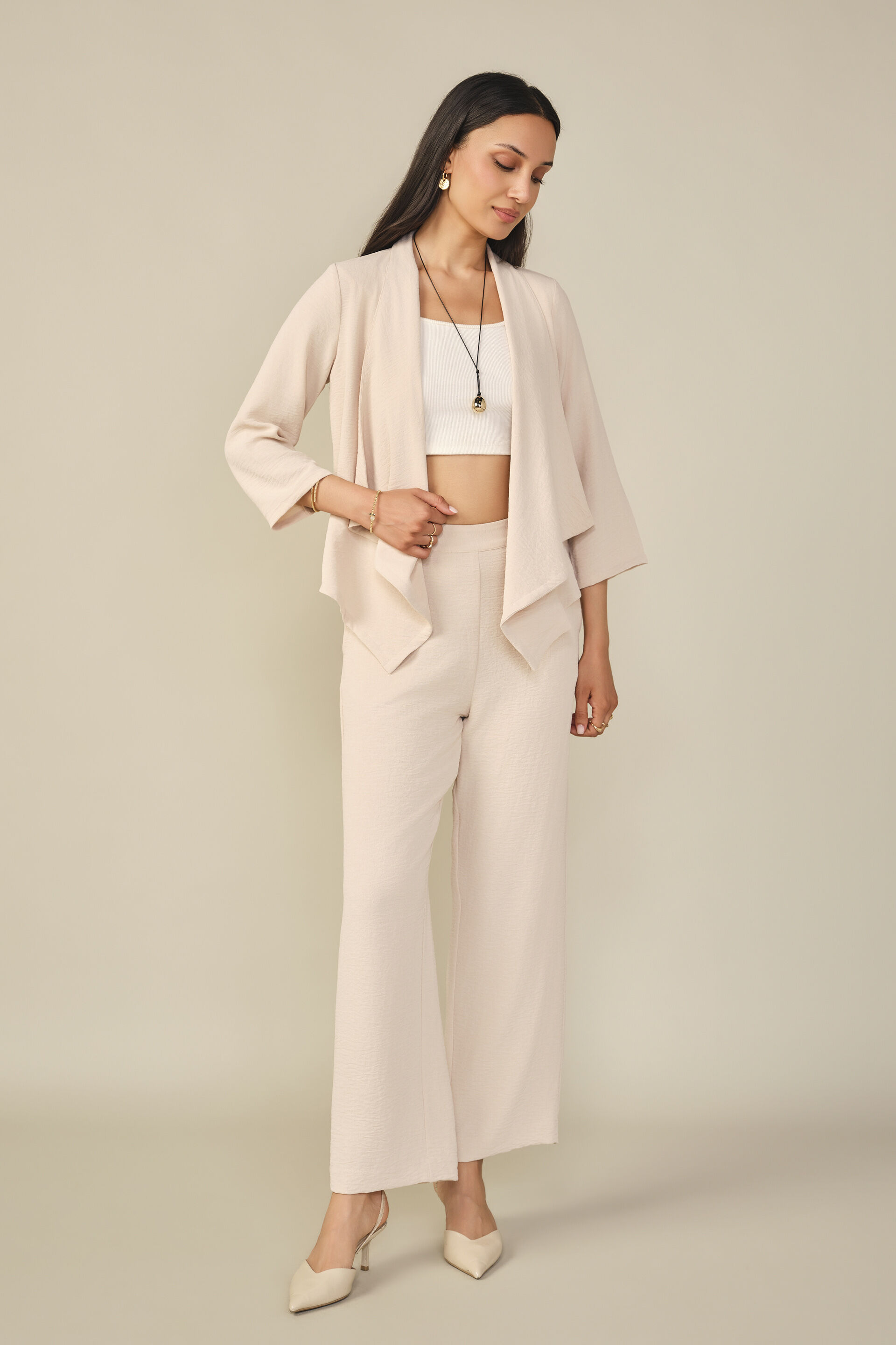 Solid Shrug in Ivory, Ivory, image 3