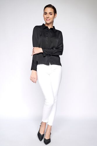 3 - Black Solid Straight Top, image 3