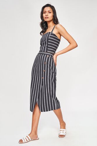 2 - Black Striped Cropped Co-Ordinate Set, image 2