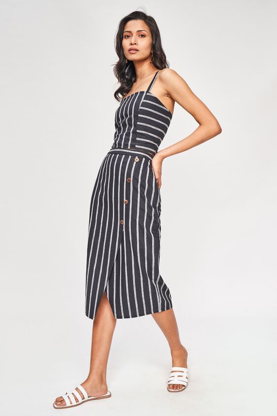 2 - Black Striped Cropped Co-Ordinate Set, image 2