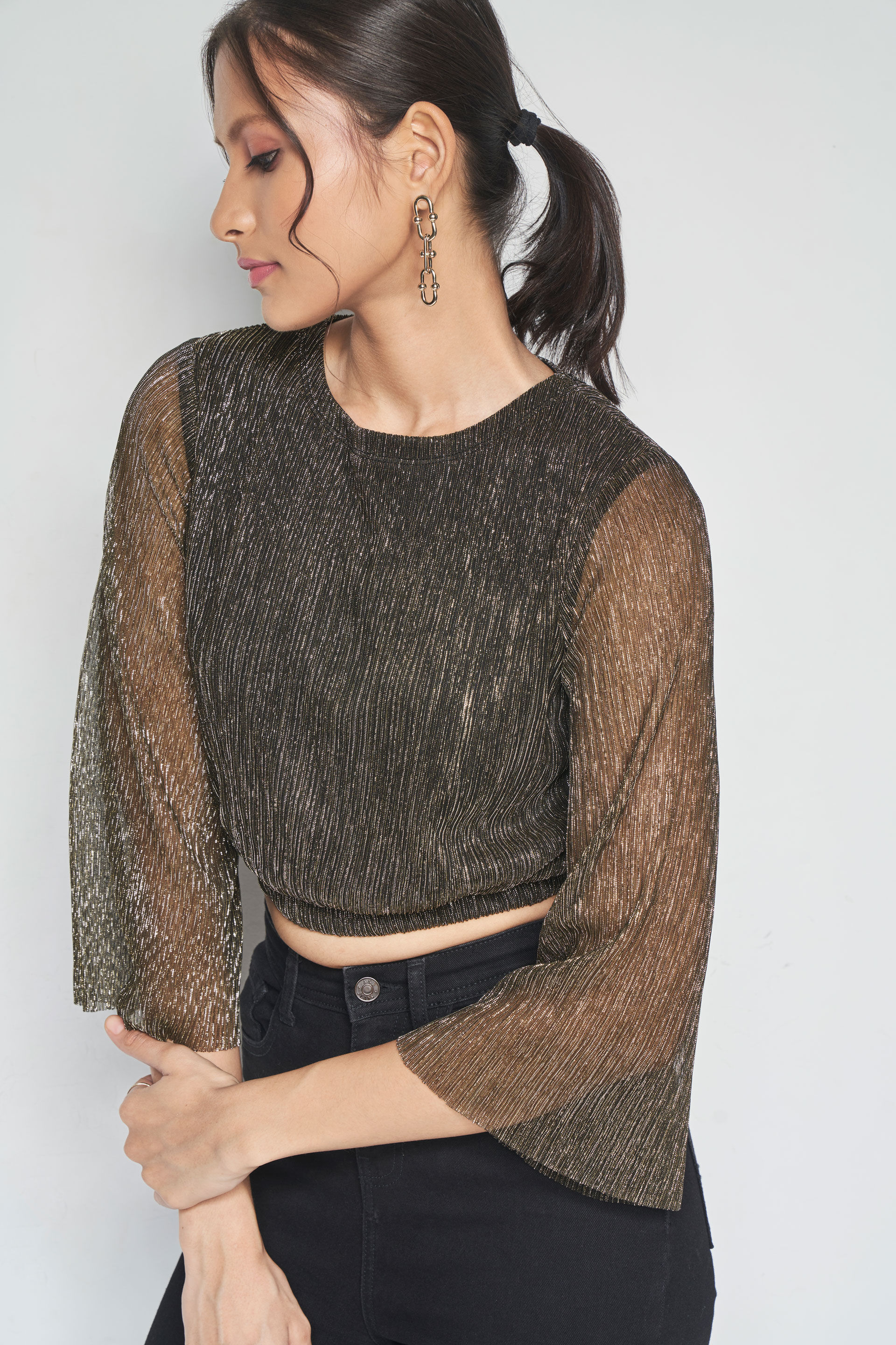 The Party Starter Top, Gold, image 1