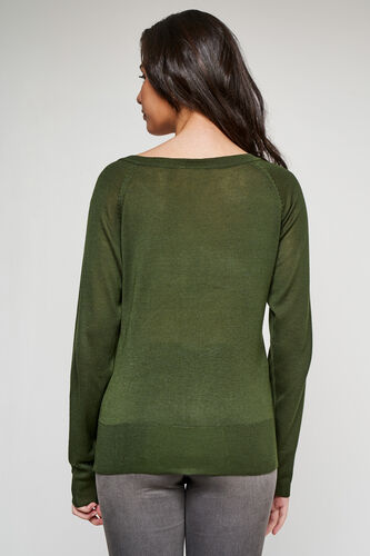 Solid Straight Top, Olive, image 4