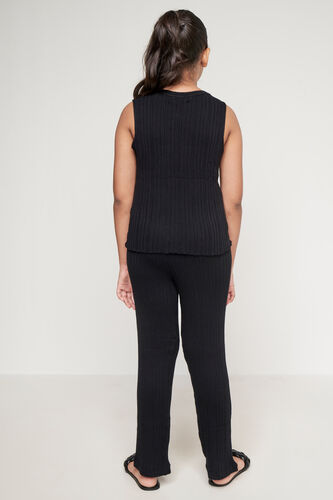 Black Solid Straight Set, Black, image 2