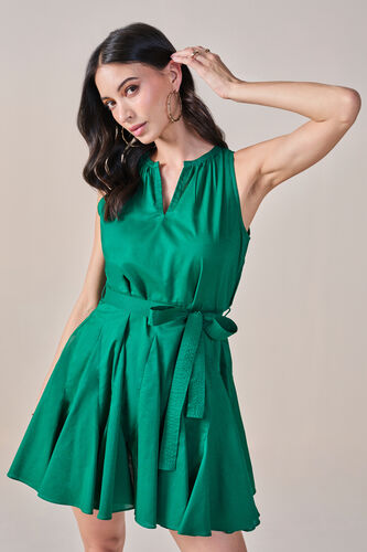 Sea’s the Day Cotton Dress, Green, image 8