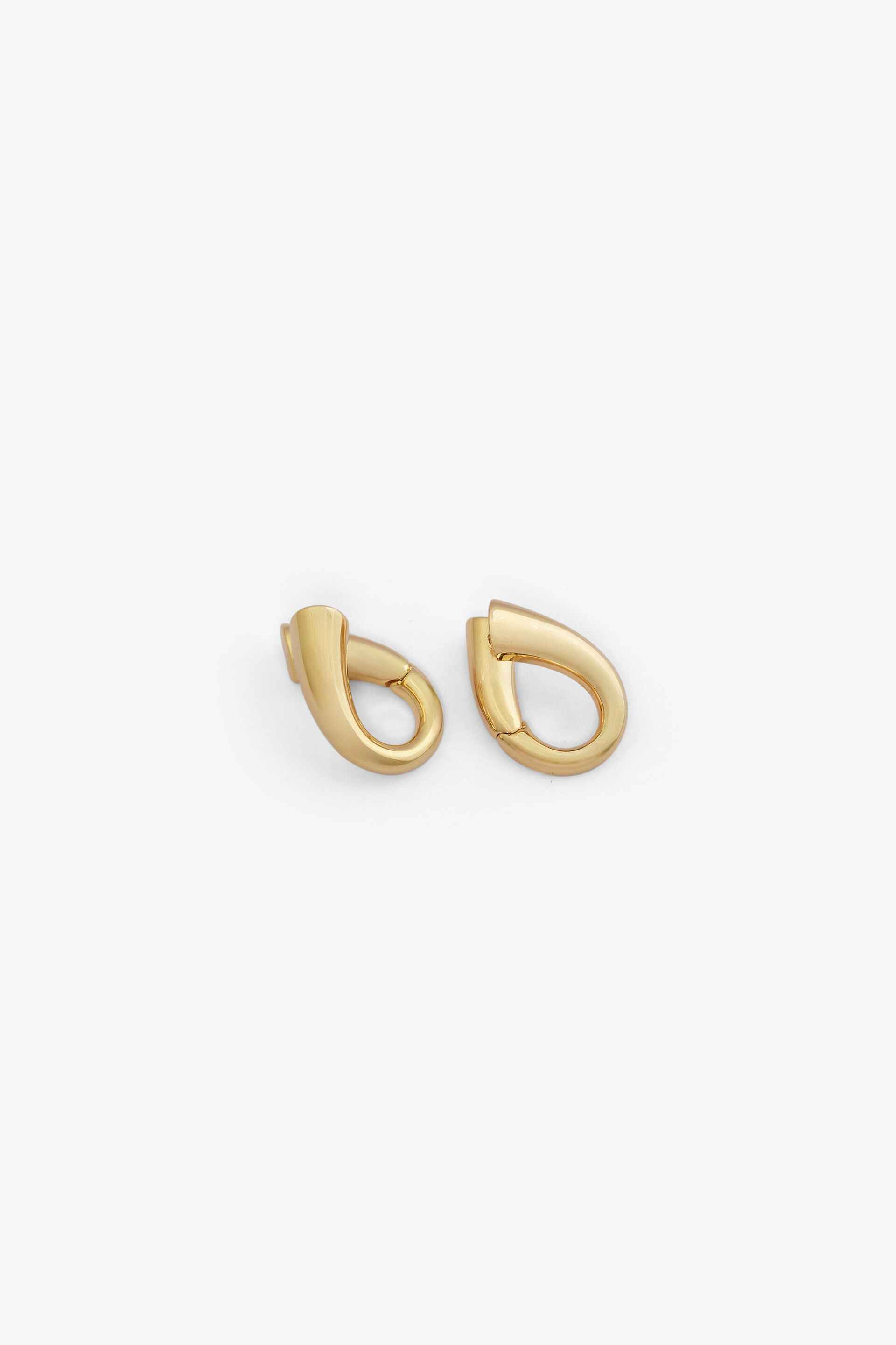 Gold Half Hoop Earrings, , image 2
