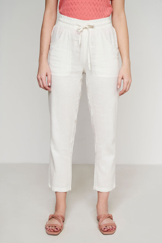 Linen Trouser, Off White, image 2