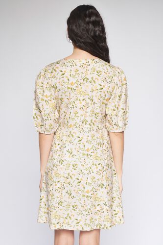 4 - Ecru Floral Fit and Flare Dress, image 4