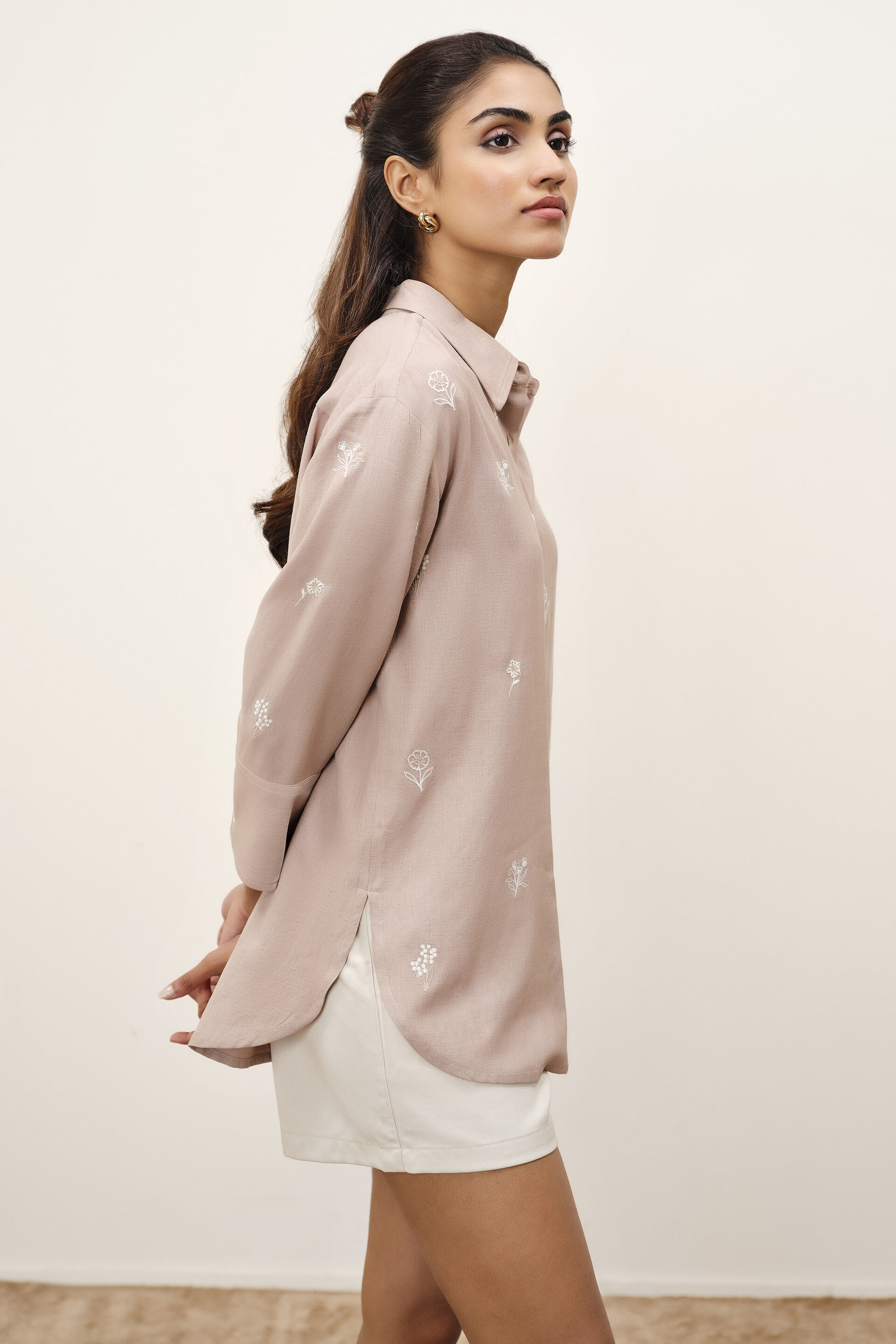 Agnes Beige Shirt, Beige, image 5