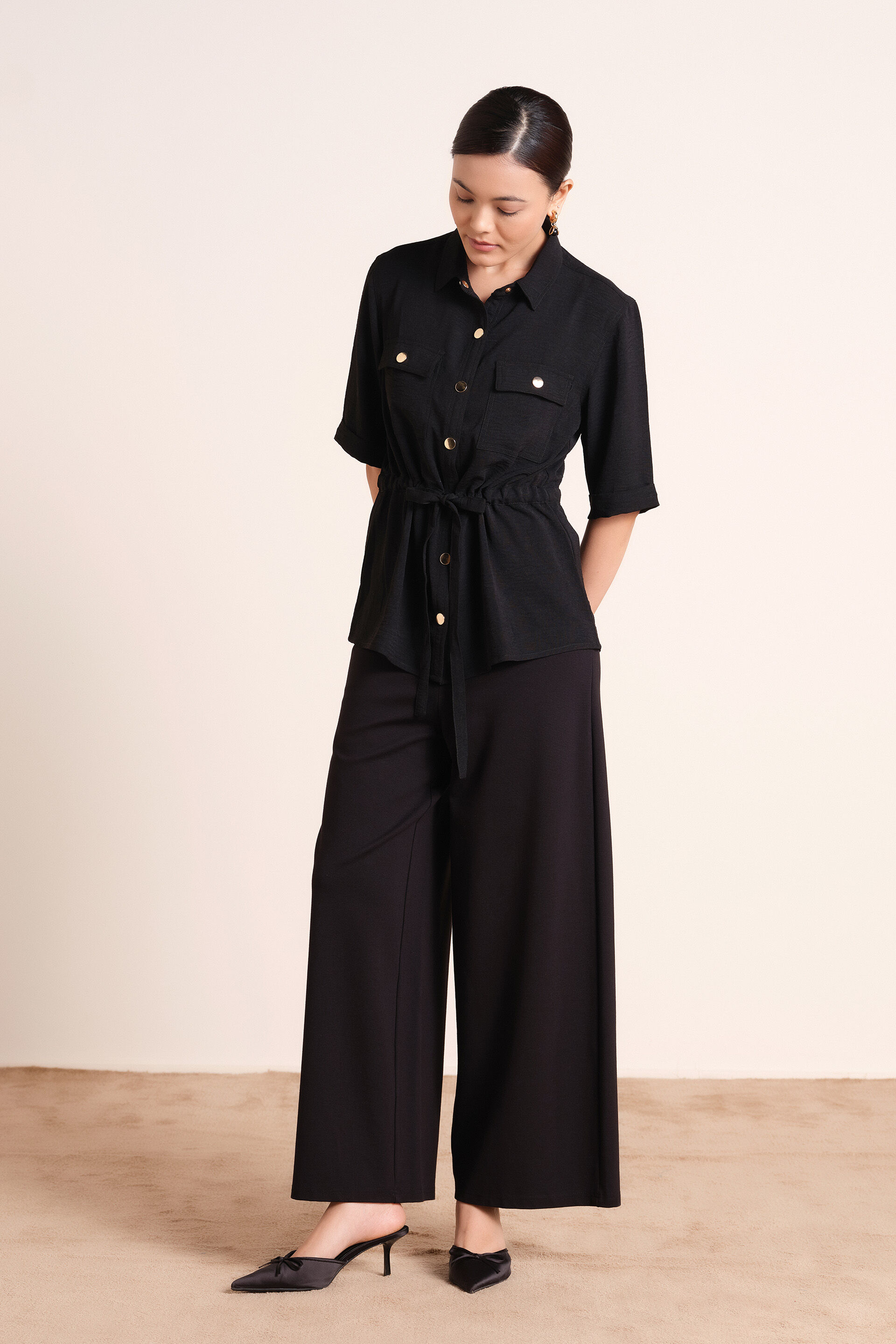 Elin Black Shirt, Black, image 6