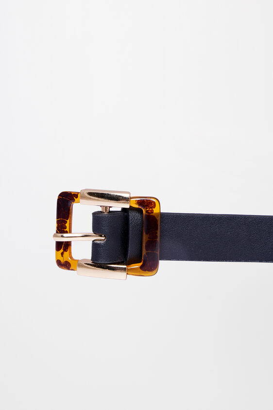 Black Polyurethane Belt, Black, image 2