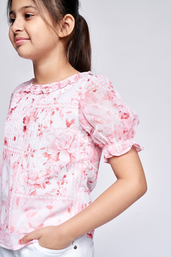 5 - Pink Floral Straight Top, image 5