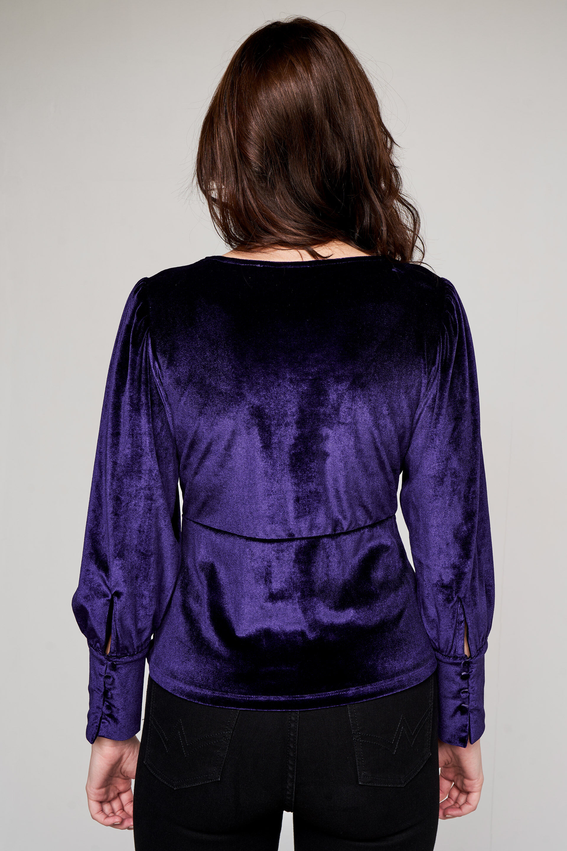 Purple Solid Straight Top, Purple, image 4