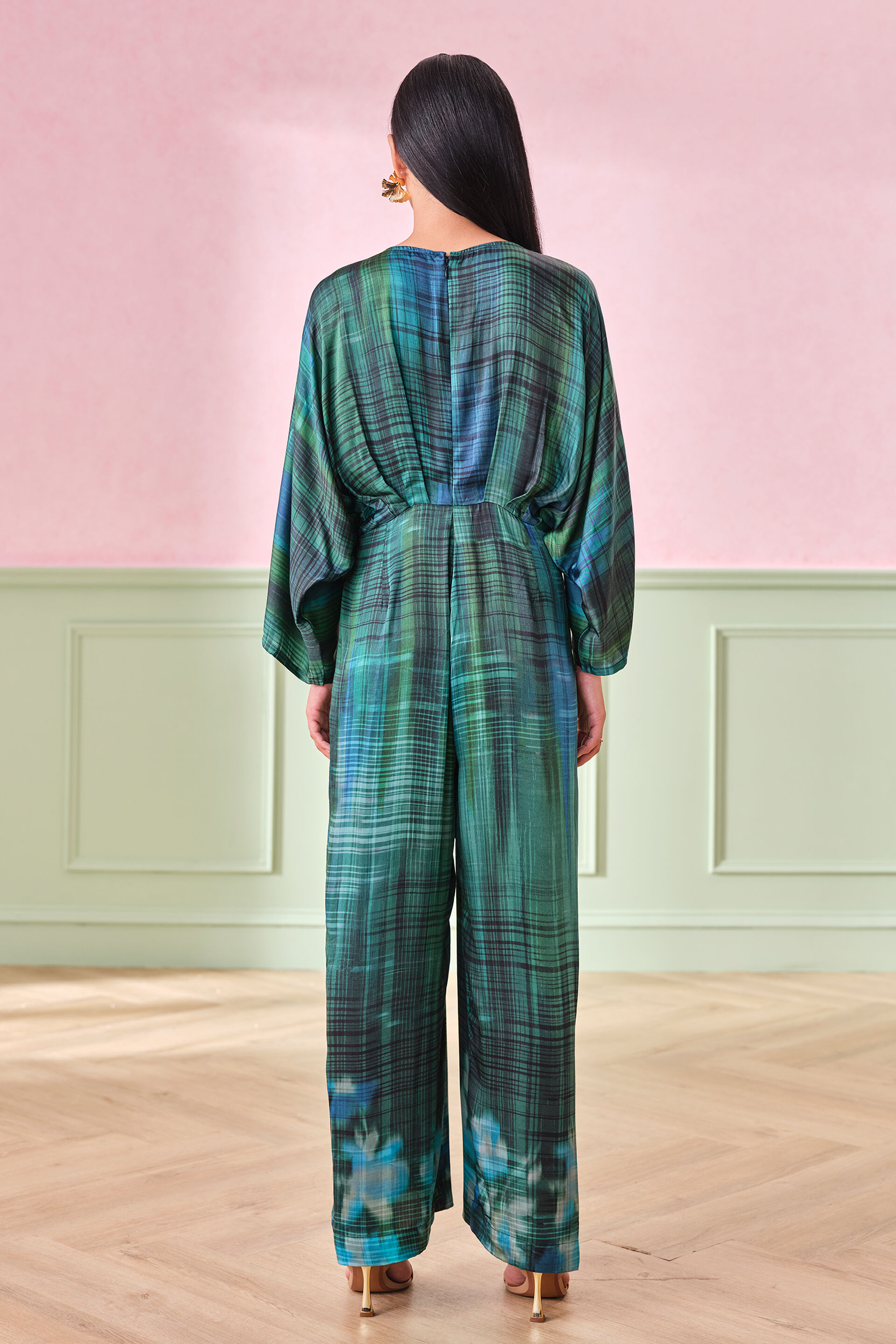 The Meadow Viscose Jumpsuit, Green, image 6