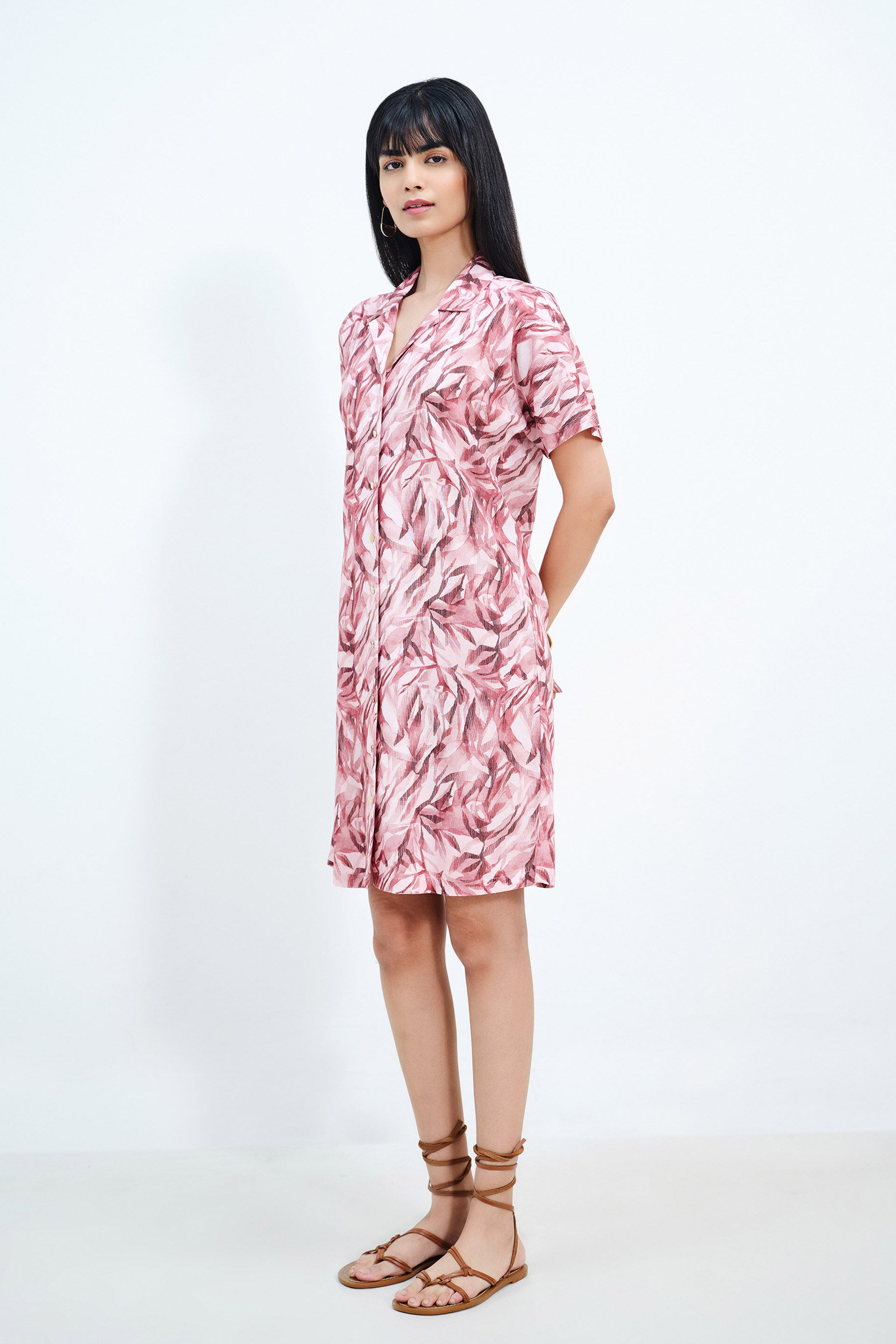 Petal Play Printed Dress, Pink, image 3