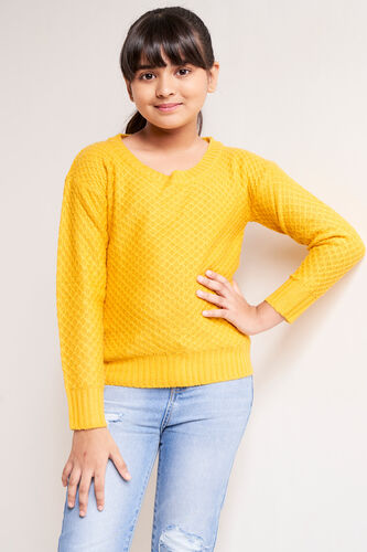 Solid Straight Top, Yellow, image 2