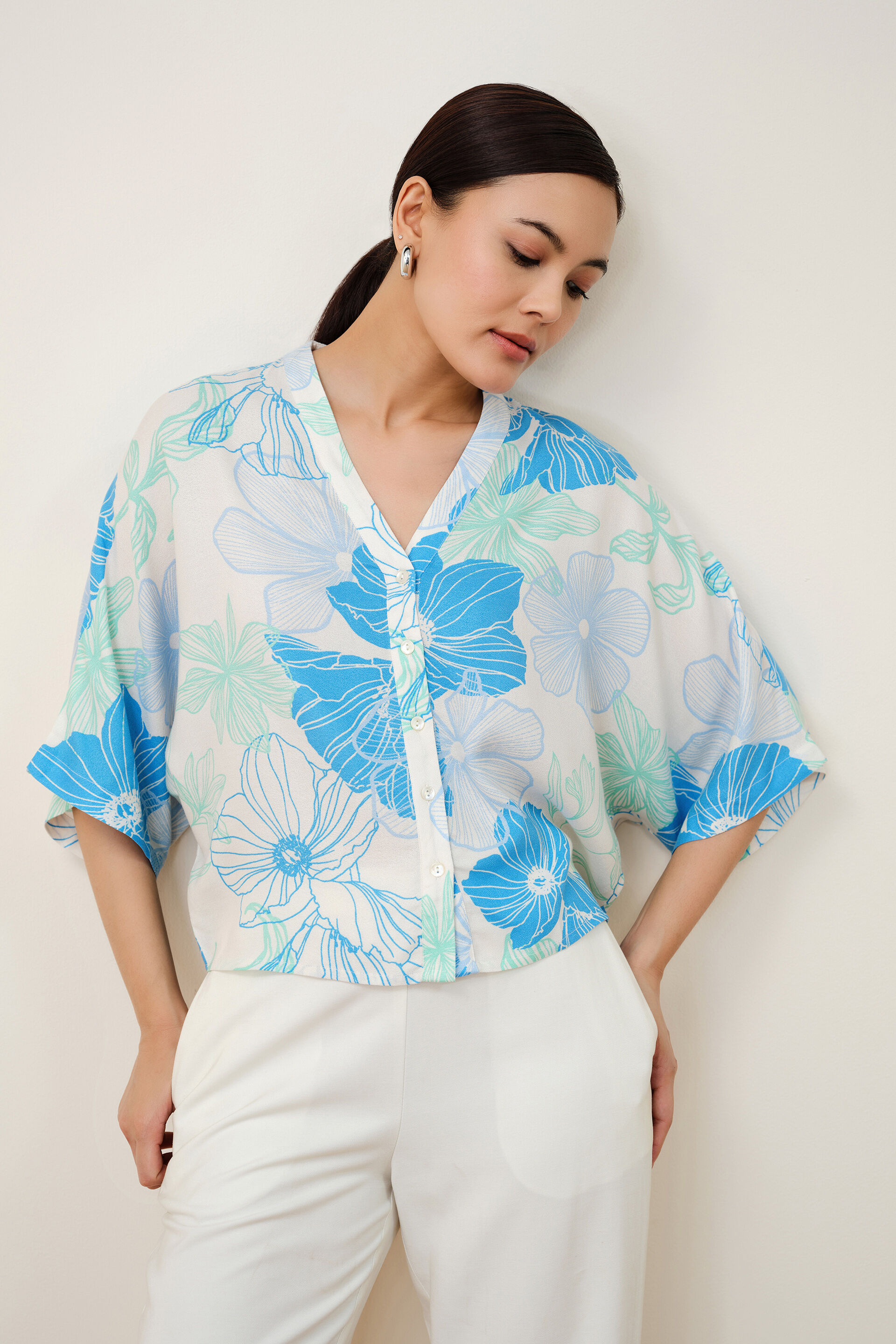 Flora Top, Blue, image 1