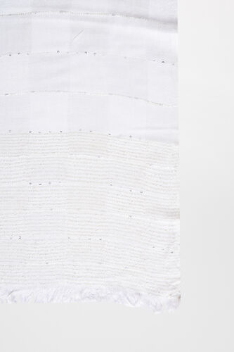 White Viscose Scarf, , image 2