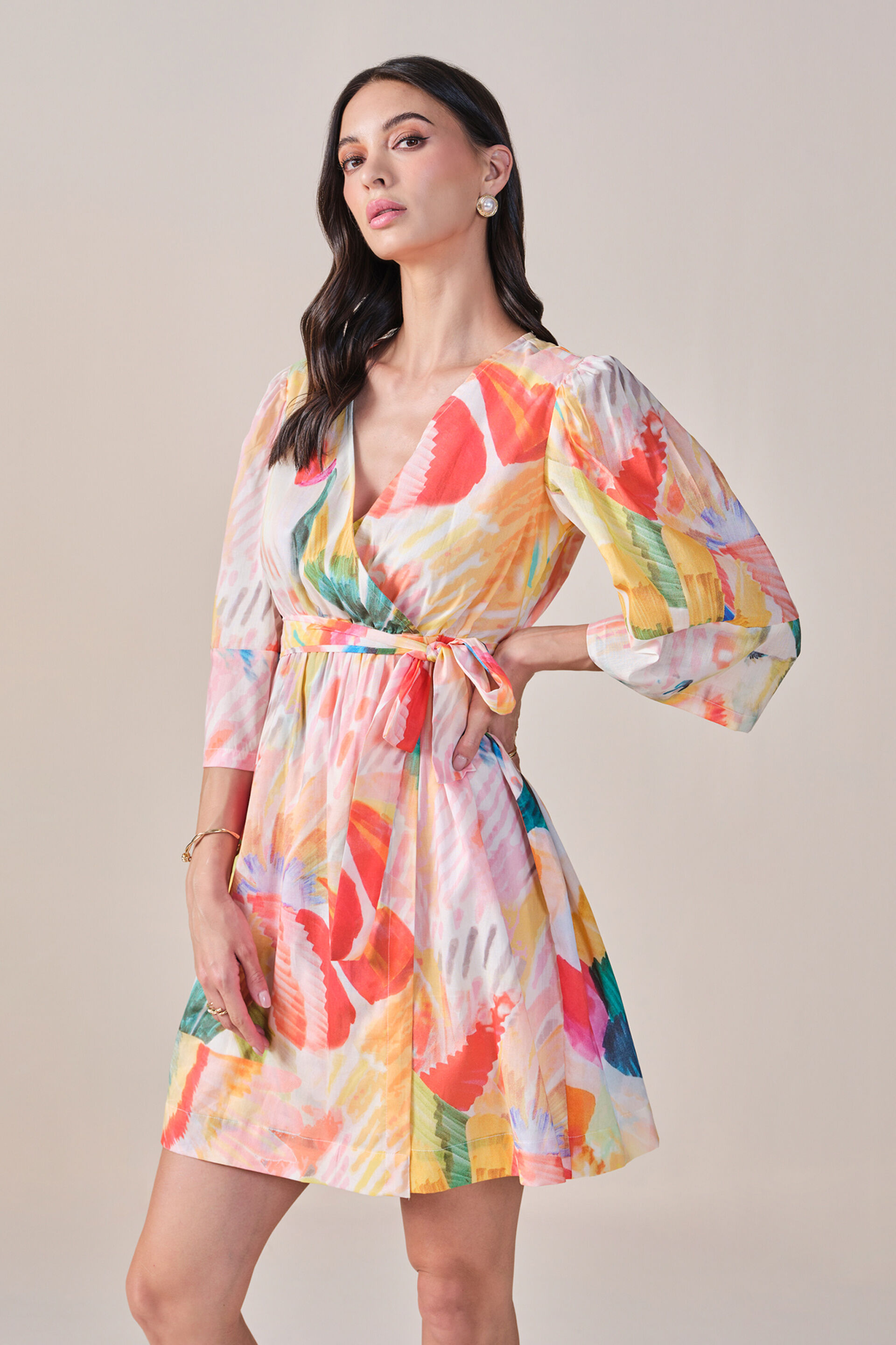 Love and Apricots Cotton Dress, Pink, image 7