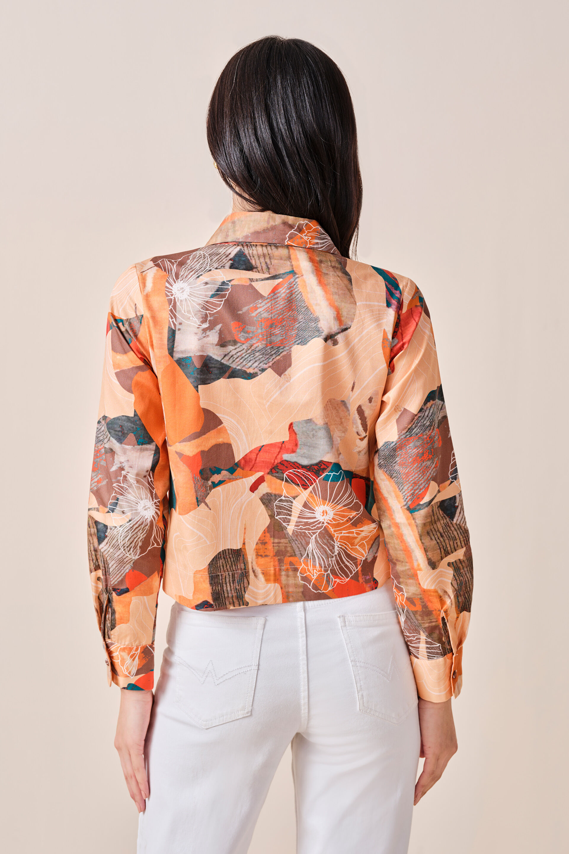 Sienna Cotton Shirt, Orange, image 7