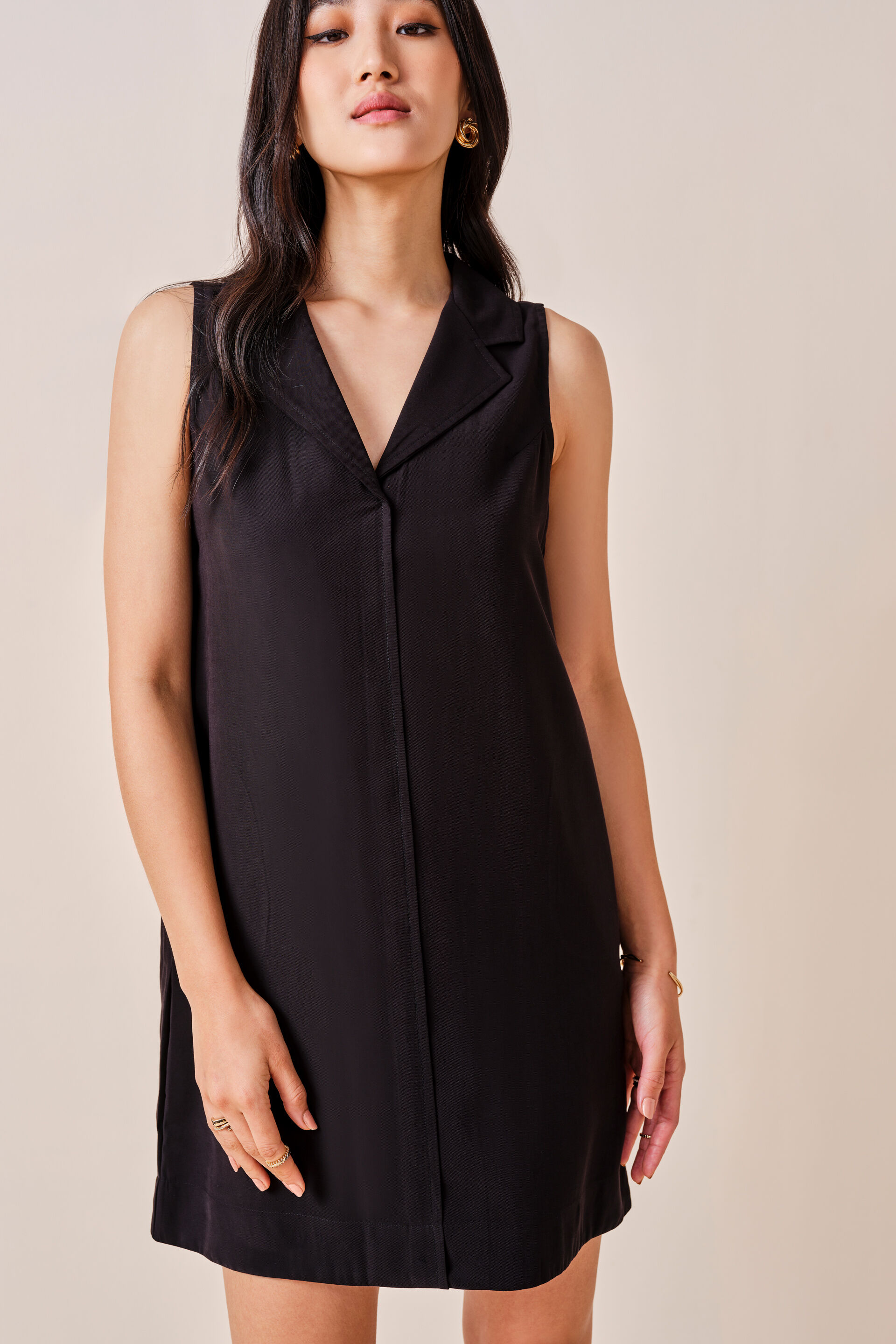 Bethida Solid Dress, Black, image 8