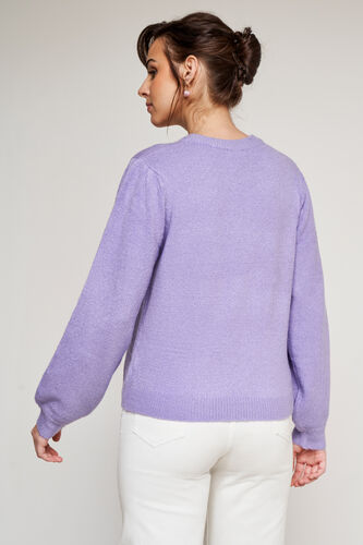 Lilac Self Design Regular Top, Lilac, image 6